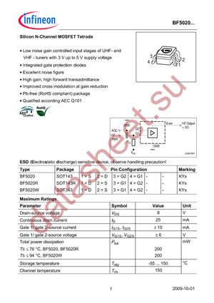 BF 5020 E6327 datasheet  